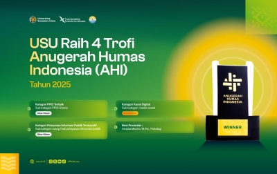 USU Raih Empat Penghargaan Kehumasan di Ajang AHI 2025