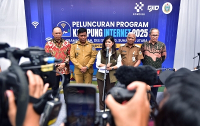 Meutya Hafid Resmikan Ribuan Kampung Digital, Percepat Transformasi Digital Nasional