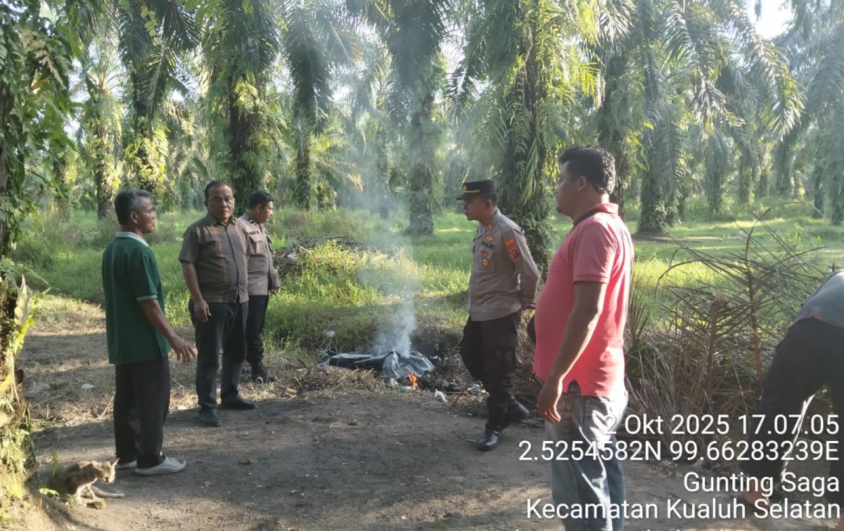 Polsek Kualuh Hulu Gerebek Sarang Narkoba di Kualuh Selatan