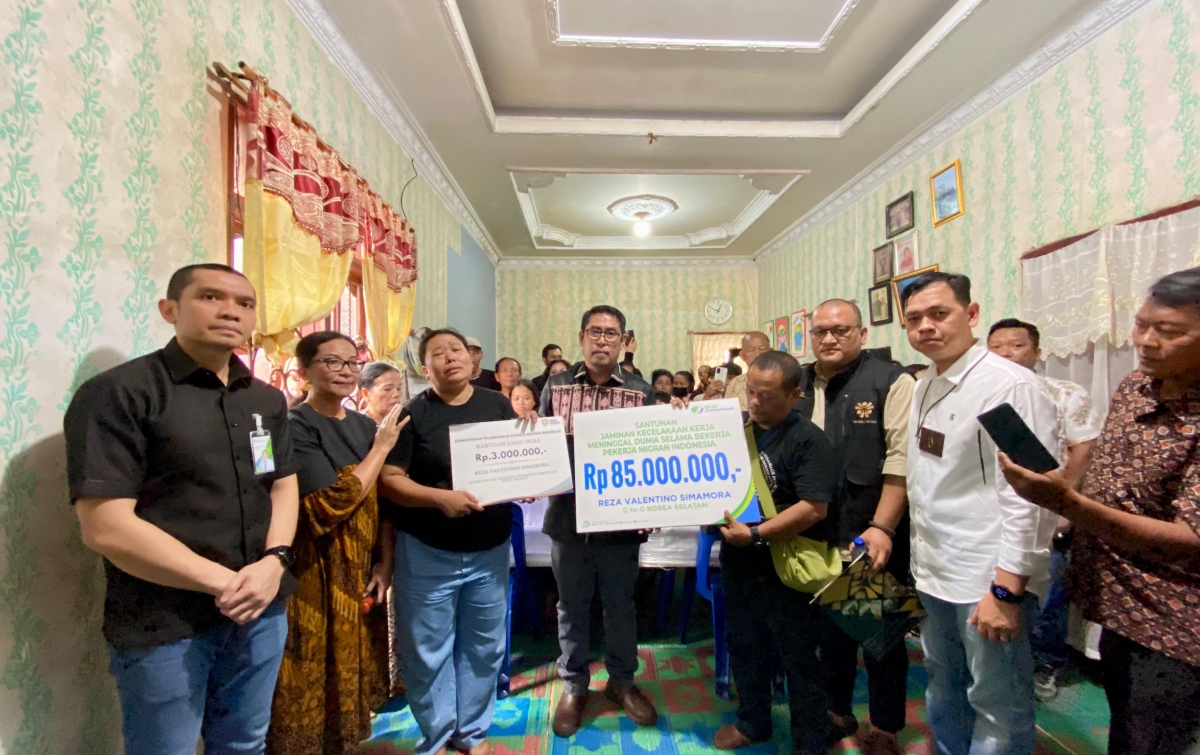 Pemerintah Serahkan Jenazah PMI Asal Medan dari Korsel, BPJS Ketenagakerjaan Berikan Santunan Rp85 Juta