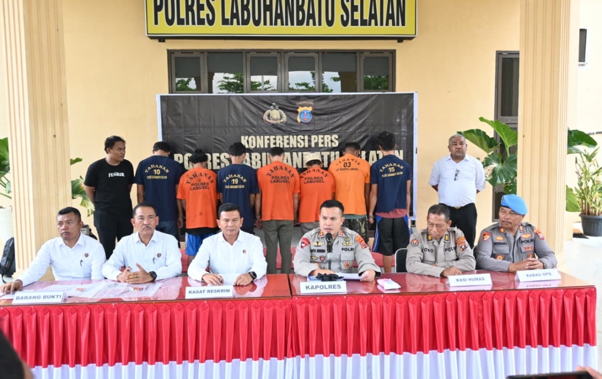 Operasi Kancil Toba 2025: Polres Labusel Tangkap 8 Pelaku Curanmor, Sita 15 Motor