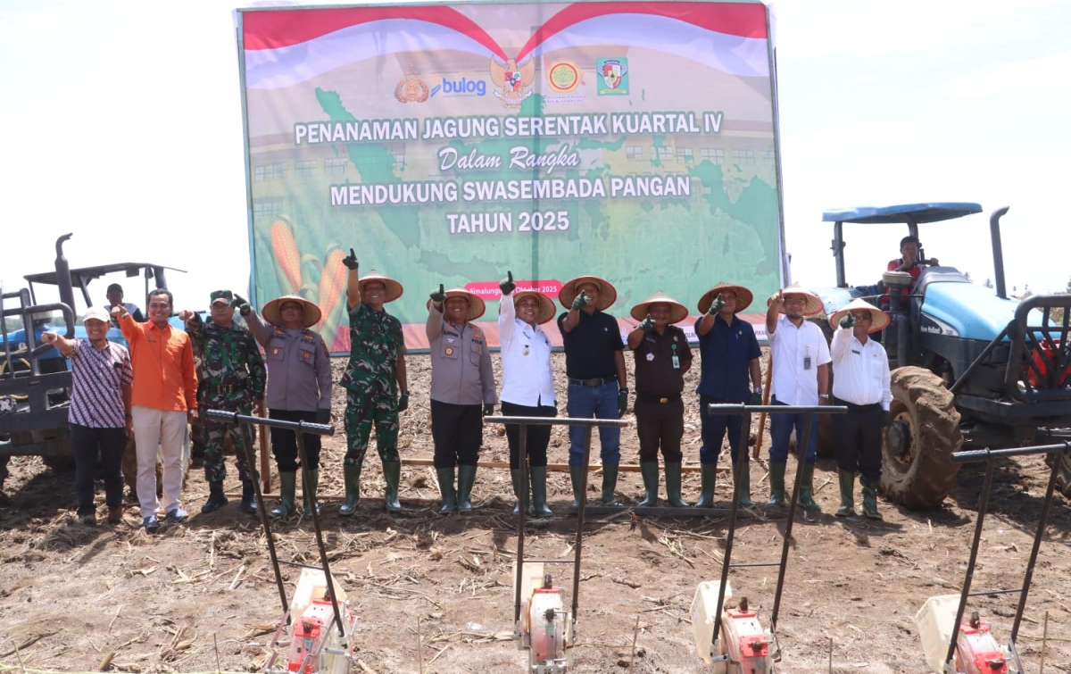 Polres Simalungun Ikut Penanaman Jagung Serentak Kuartal IV 2025