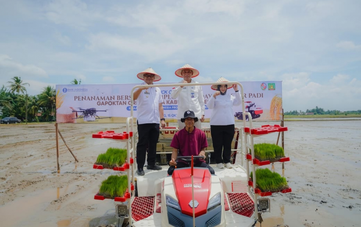 Kick Off Pengembangan Klaster Padi, BI Perkuat Daerah Sentra Produksi Beras untuk Ketahanan Pangan di Sumut