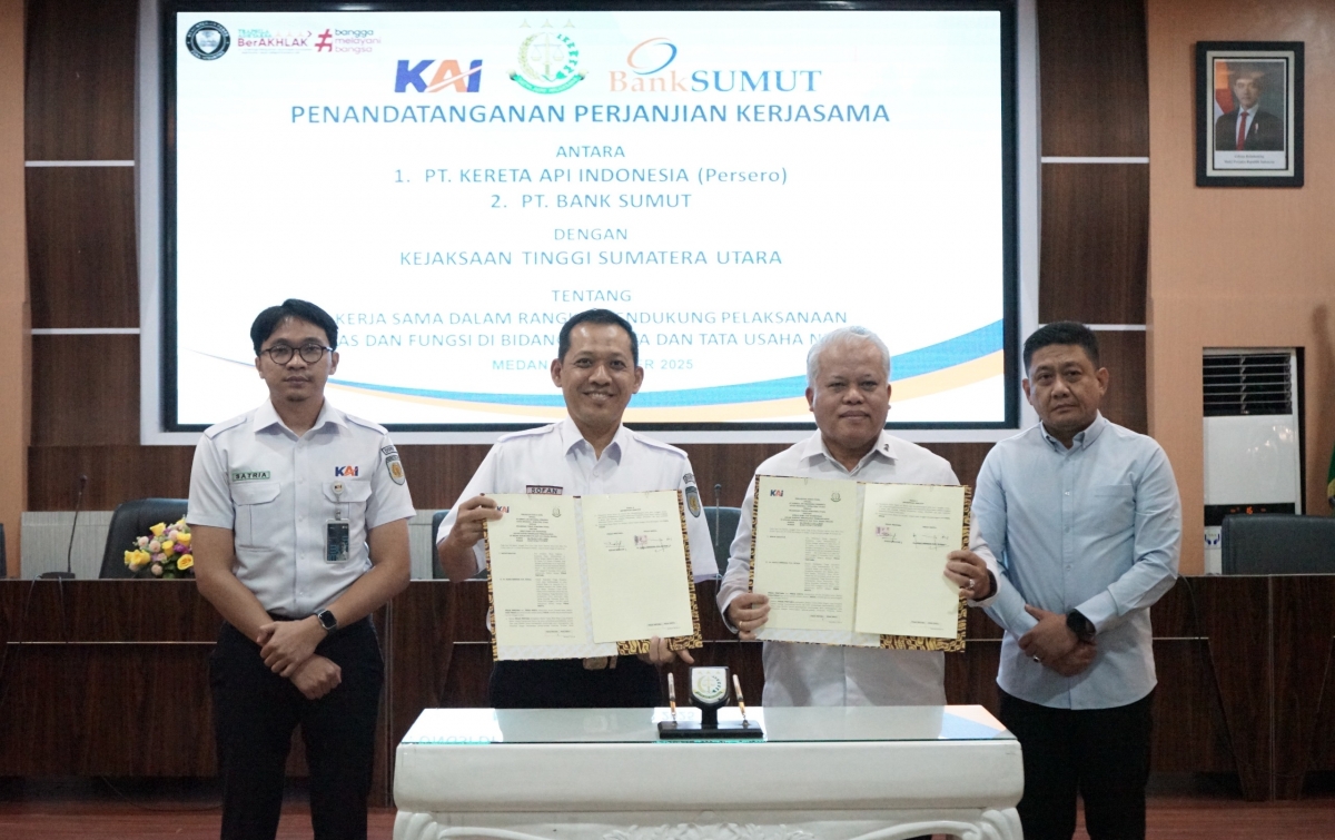 KAI-Kejati Sumut Kerja Sama Penanganan Masalah Hukum Perdata dan Tata Usaha Negara