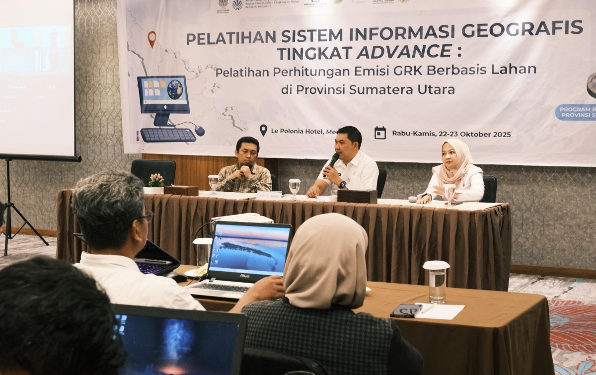 Dorong Peningkatan Kepasitas Pengelolaan Emisi GRK Berbasis Lahan di Sumut Lewat Pelatihan GIS