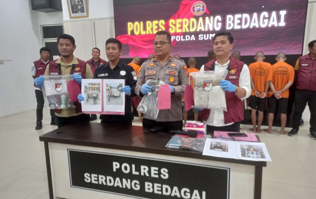 Polres Sergai Ungkap Kasus Pencurian Gudang, 9 Pelaku Ditangkap