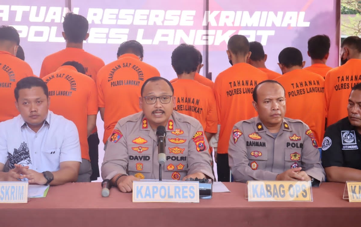 Polres Langkat Ungkap 8 Kasus Curanmor Selama Operasi Kancil Toba 2025