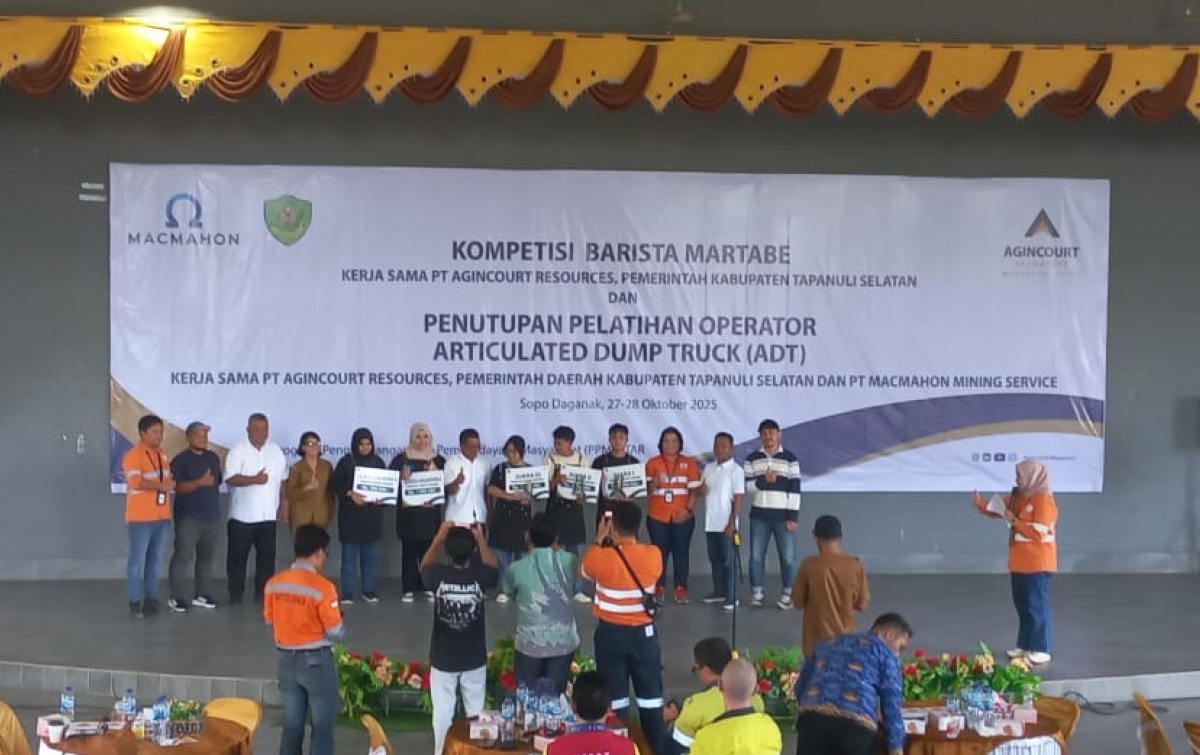 Mora Ardiansyah Siregar Juara Pertama Kompetisi Barista Martabe 2025