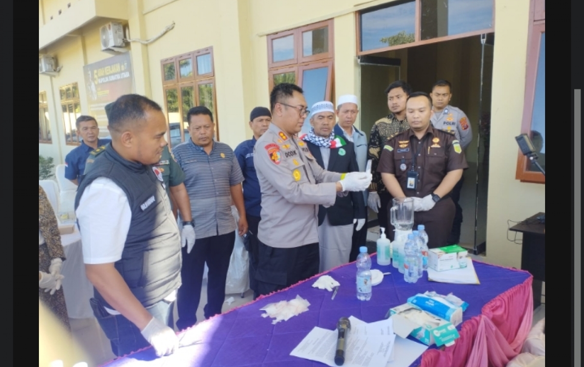 Polres Palas  Musnahkan Narkotika Hasil Tangkapan