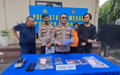 Satu Dari Tiga Tersangka Curanmor Ditembak Polsek Sunggal