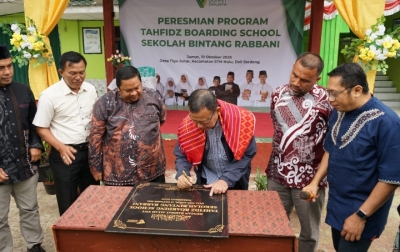 Ketua Pengurus Dompet Dhuafa Resmikan Tahfidz Boarding School Bintang Rabbani di Deli Serdang