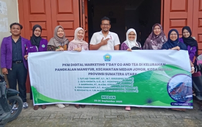 Tim PKM Politeknik Negeri Medan Dorong UMKM di Pangkalan Mansyur Go Digital