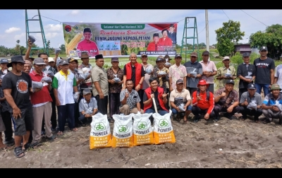 Reses di Karang Anyar Deli Serdang, Sutarto Serahkan Bantuan Bibit Jagung ke Petani