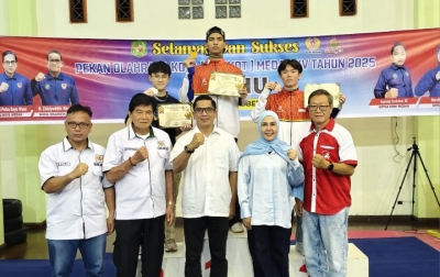 Raih Lima Emas, Medan Kota Pertahankan Juara Umum Porkot Cabor Wushu