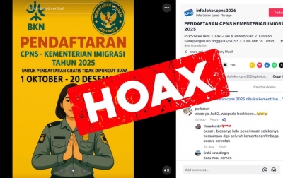 Hati-hati! Pendaftaran CPNS 2025 di Kementerian Imigrasi [Hoaks]