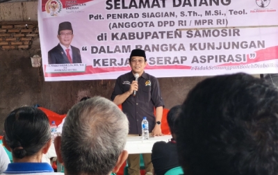 Anggota DPD Penrad Siagian Ajak Warga Samosir Konsolidasi Perjuangkan Tanah Gemeente