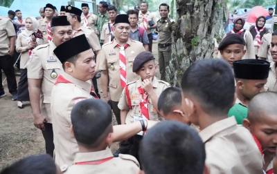 Seribu Lebih Peserta Ikuti Kemah Pramuka Santri di Palas