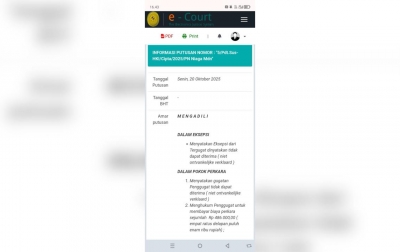 Seluruh Eksepsi PWO Ditolak PN Medan, ‘Berita Soal Klien Kami Kalah Bentuk Pembodohan Publik’