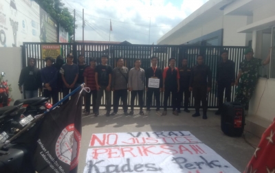 Mahasiswa BPM Labura Gelar Aksi di Depan Kejari Labuhanbatu, Desak Pemeriksaan Kades Labuhan Haji