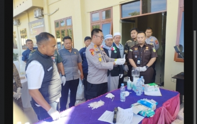 Polres Palas  Musnahkan Narkotika Hasil Tangkapan