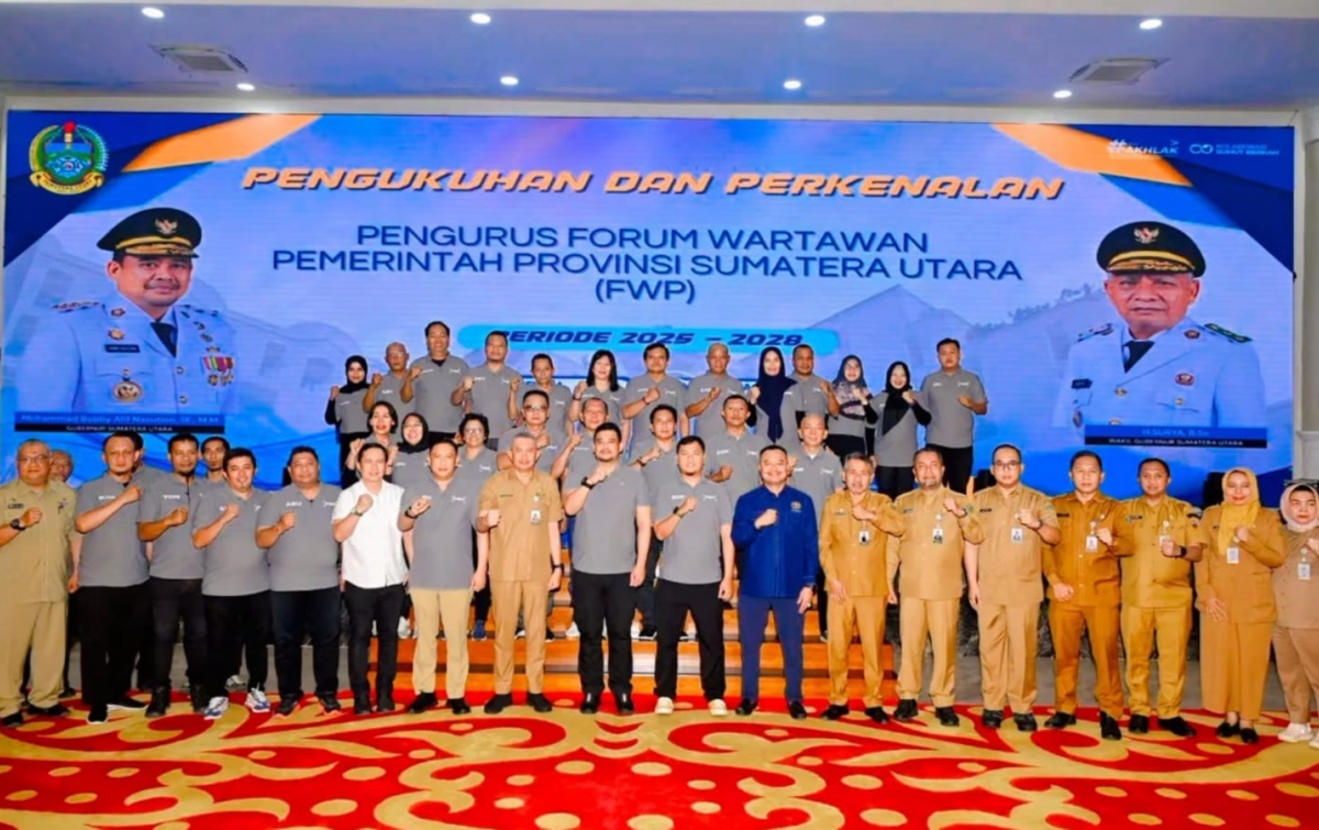 FWP Sumut Dikukuhkan, Gubernur Bobby Nasution Ajak Wartawan Kolaborasi Wujudkan Indonesia Emas