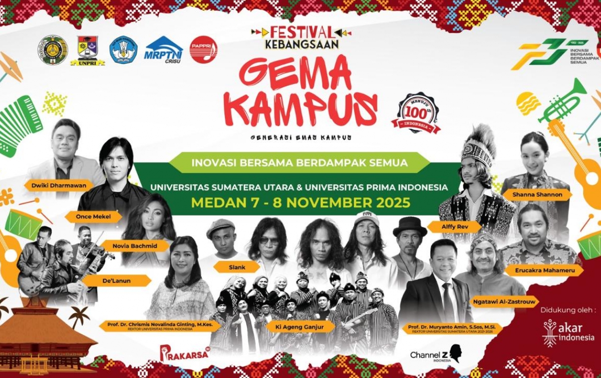 USU Tuan Rumah Festival Kebangsaan “GEMA KAMPUS”, Hadirkan Slank hingga Fadli Zon