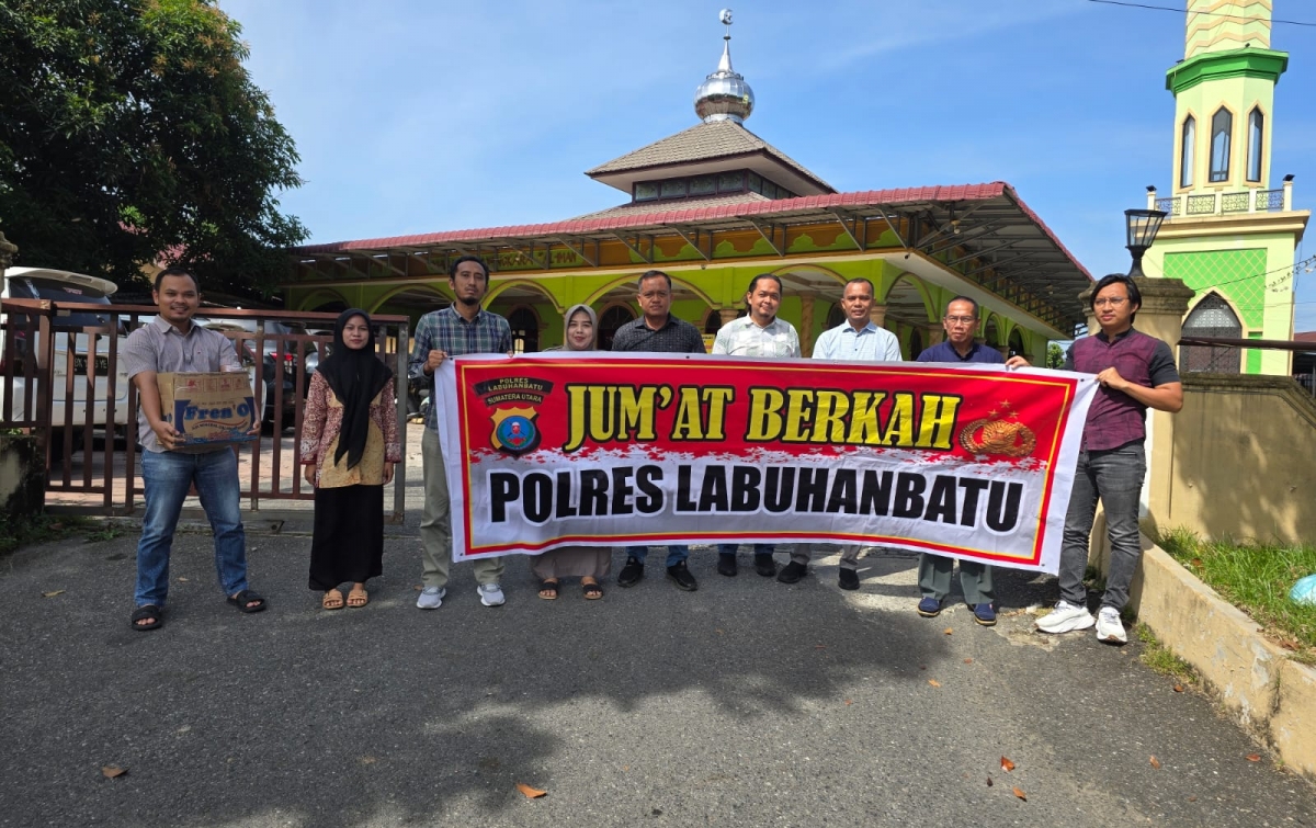 Sat Intelkam Polres Labuhanbatu Tebar Kepedulian di Jumat Berkah