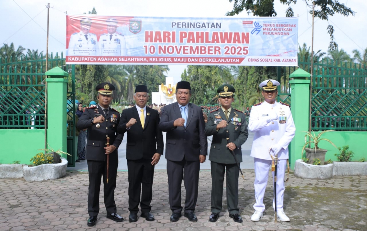 Forkopimda Asahan Peringati Hari Pahlawan dengan Upacara dan Ziarah di TMP Kisaran