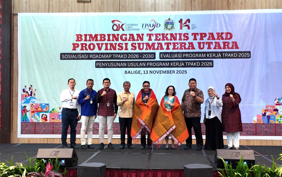 OJK Sumut Gelar Bimtek dan Sosialisasi Roadmap TPAKD 2026-2030