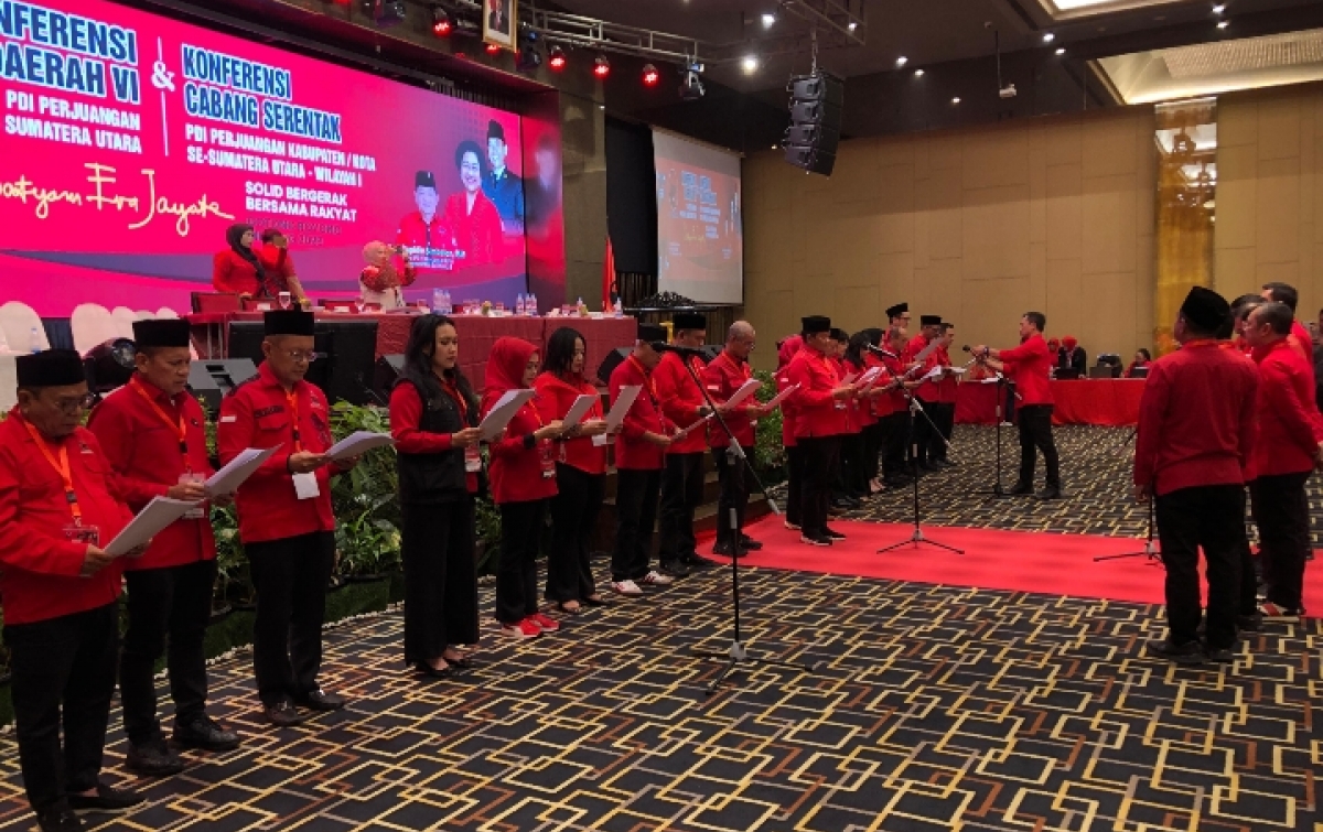 Rapidin Simbolon Kembali Pimpin DPD PDI Perjuangan Sumut 2025-2030