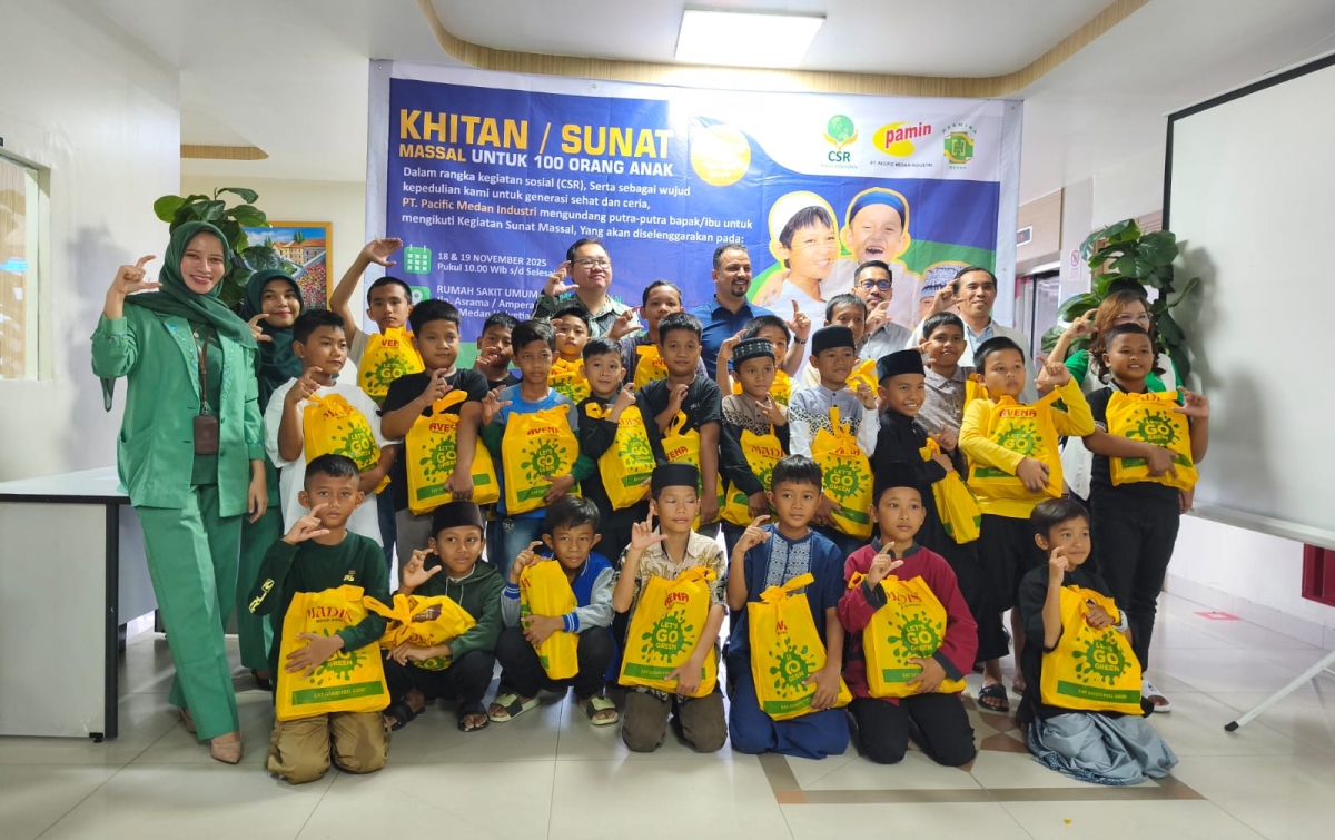 RSU Hermina dan Pacific Medan Industri Sunat Massal 100 Anak Kurang Mampu