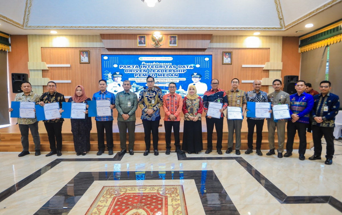 Pemko Medan Teken Pakta Integritas Data Driven Leadership, Era Baru Medan Satu Data Dimulai
