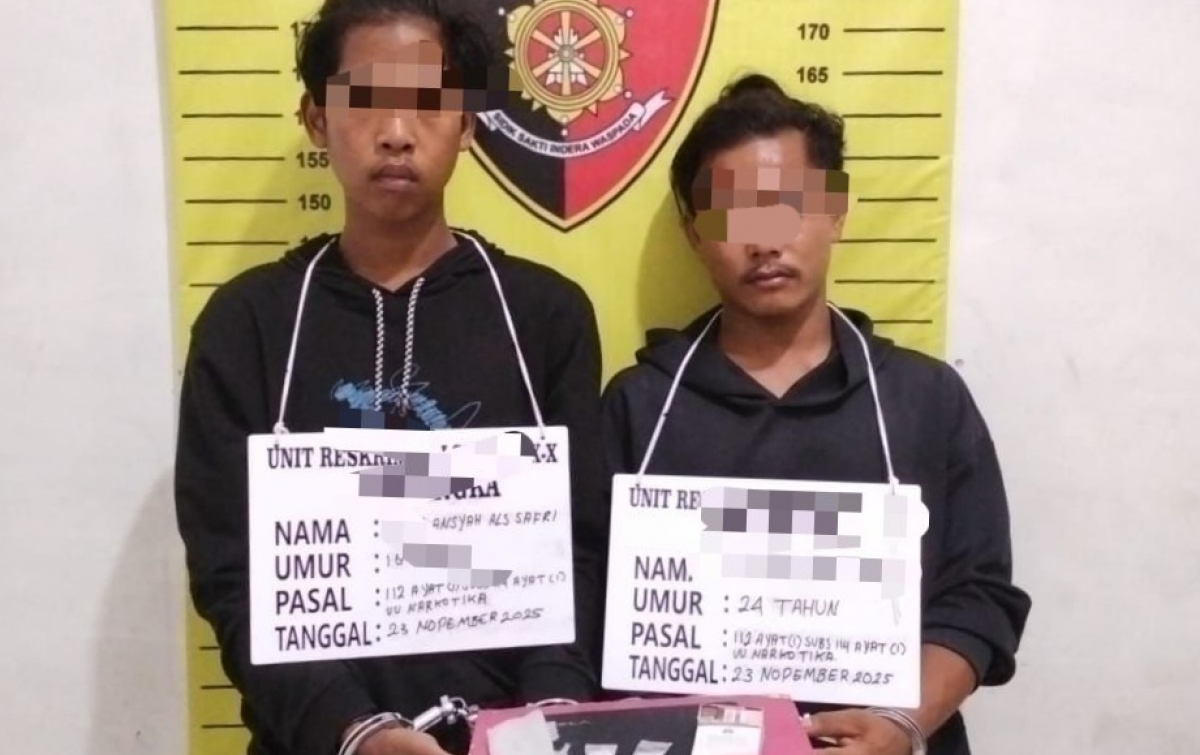Polsek NA IX-X Tangkap Dua Pemuda saat Transaksi Sabu