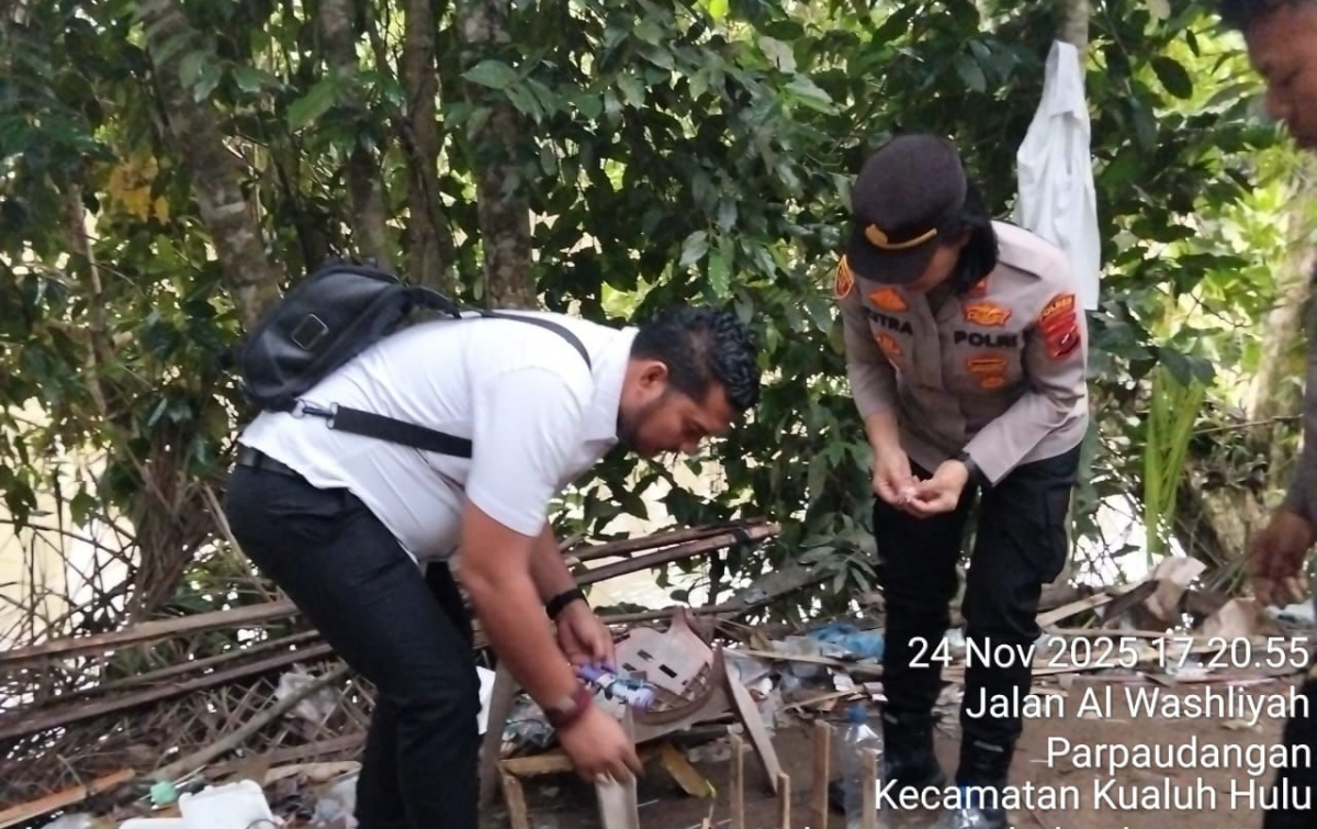 Polsek Kualuh Hulu Grebek Sarang Narkoba di Kualuh Selatan