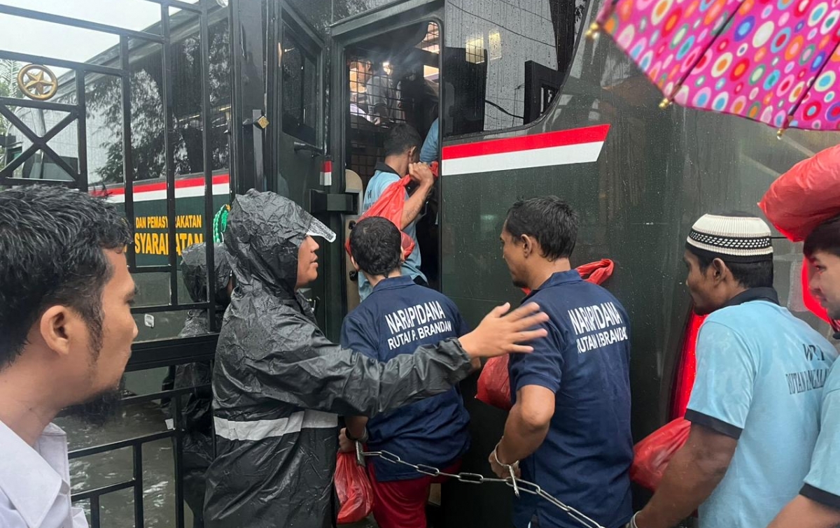 Rutan Pangkalan Brandan Terendam Banjir, Kanwil Ditjen Pas Sumut Evakuasi 435 WBP