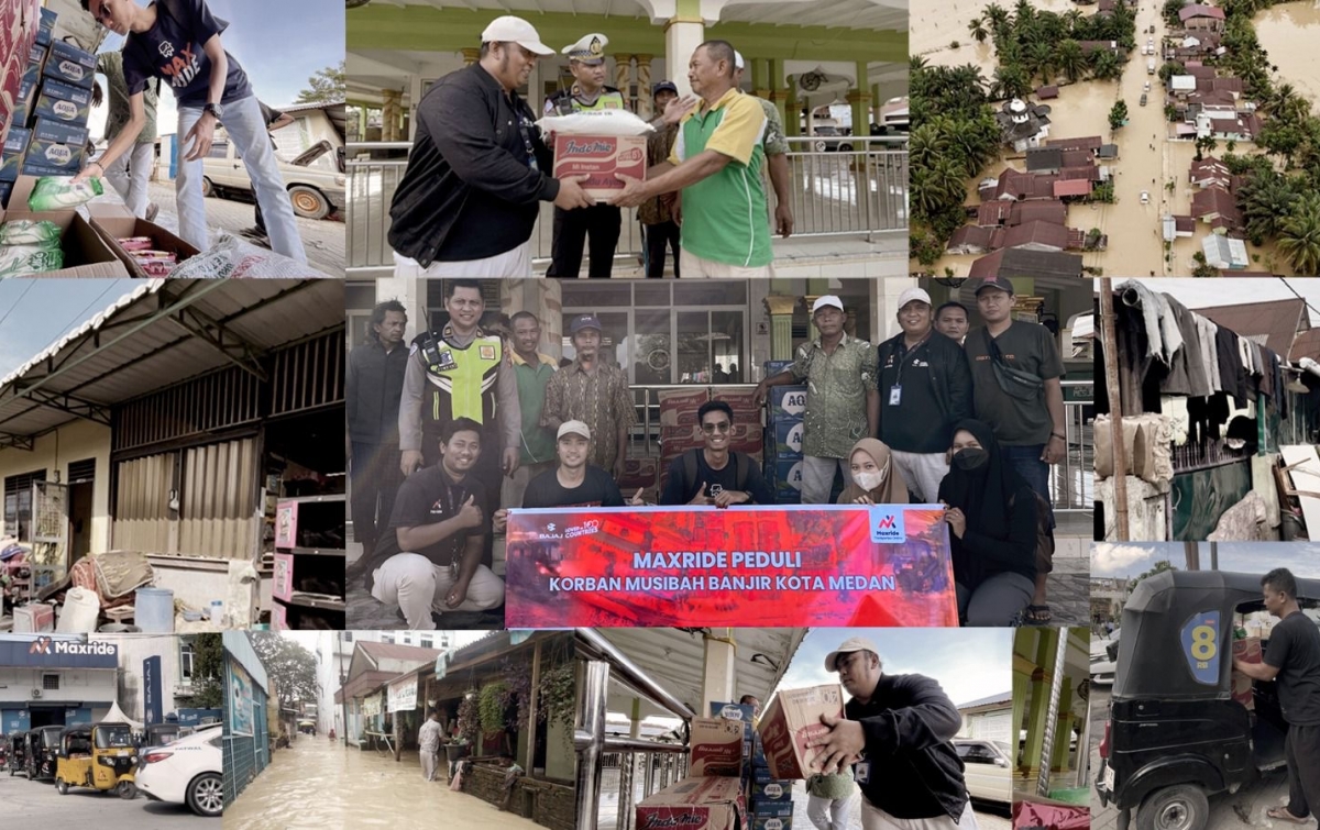 Max Auto Indonesia dan Maxride Indonesia Salurkan Bantuan untuk Korban Banjir Medan