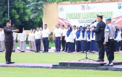 Polres Labuhanbatu Gelar Upacara Peringatan Hari Pahlawan Nasional ke-80 Tahun 2025