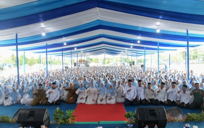Lom Lom Ajak Jamaah Pengajian Majelis Taklim Muslimah Asri Tingkatkan Semangat Menuntut Ilmu dan Kuatkan Keimanan