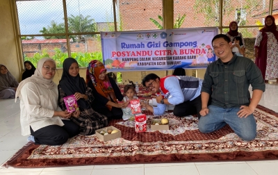 Hari Kesehatan Nasional, Pertamina EP Rantau Dukung Rumoh Gizi Gampong Atasi Stunting