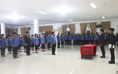 Bupati Taput Lantik 44 Kepsek dan Direktur PDAM Mual Natio