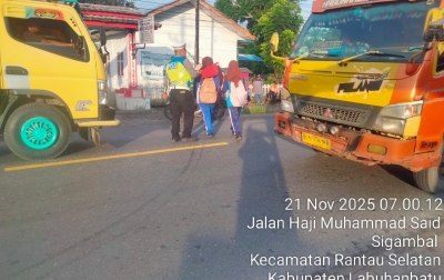 Sat Lantas Labuhanbatu Intensifkan Strong Point Pagi 2025