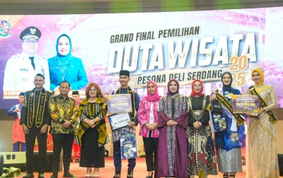 M Rizki Simamora dan Nabila Anaswa Duta Wisata Deli Serdang 2025