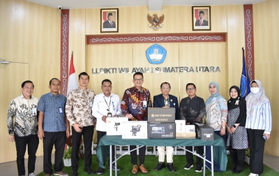 LLDikti Wilayah 1 Sumut Terima Bantuan Alat Podcast dari BSI