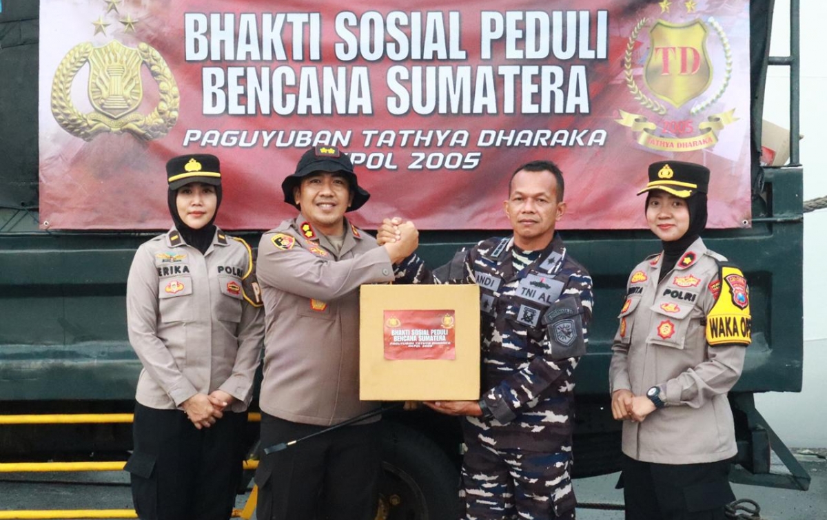 Peduli Bencana Sumatera, Paguyuban Tathya Dharaka Akpol 2005 Kirimkan Ribuan Sembako
