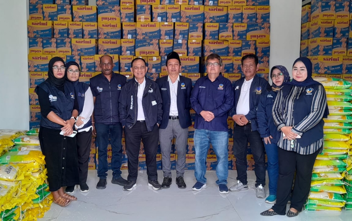 Bantuan Tahap Ketiga: NasDem Sumut Kirim 5 Ton Beras 40 Ribu Mi Instan ke Tapsel, Taput, Madina, dan Langkat