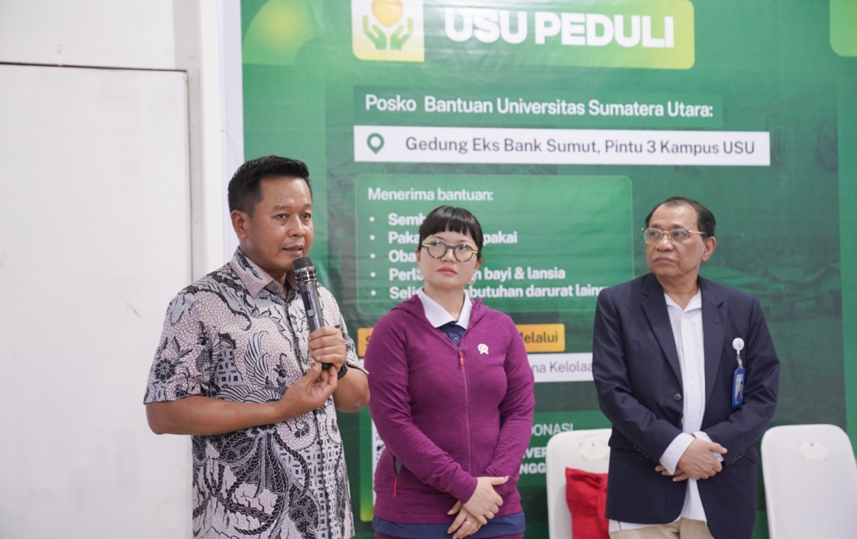 Posko USU Peduli Diapresiasi, Kemendiktisaintek Anggarkan Rp50 Miliar untuk Sivitas Akademika Korban Bencana