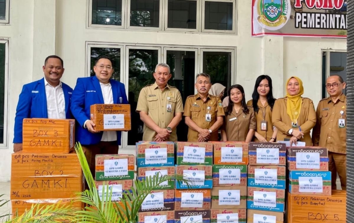 GAMKI Sumut Bantu Korban Banjir Aceh dan Sumut, Beras 6 Ton Sudah Disalurkan