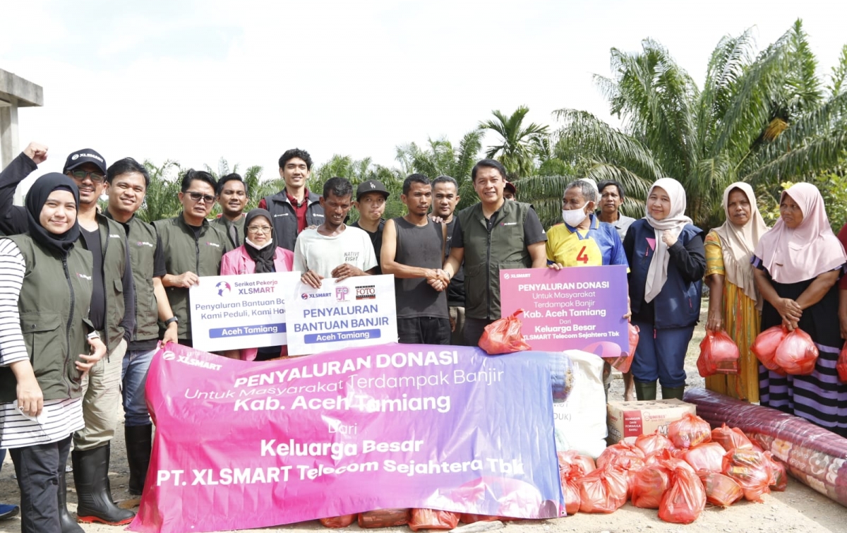 FJPI Sumut dan XLSMART Salurkan Bantuan ke Aceh Tamiang