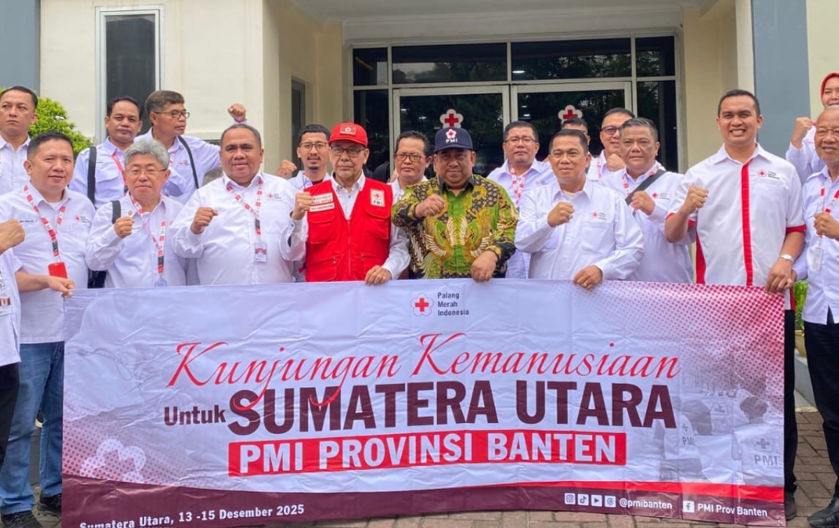 PMI Banten Serahkan Bantuan Kemanusiaan untuk Korban Bencana Sumut