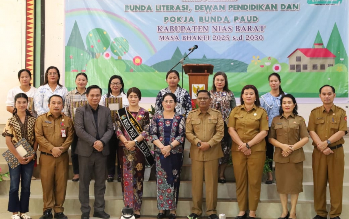 Bunda Literasi, Dewan Pendidikan, dan Pokja Bunda PAUD Nias Barat Dilantik